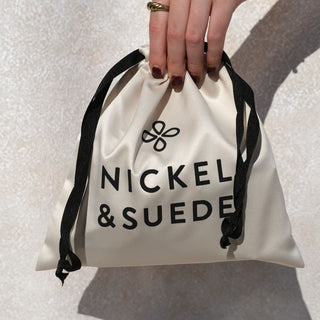 Secret Santa Bags - Nickel & Suede