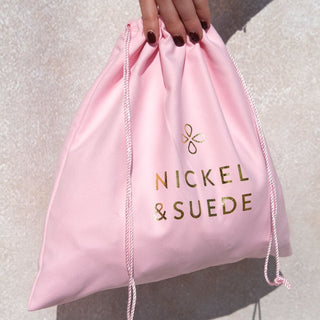 Secret Santa Bags - Nickel & Suede