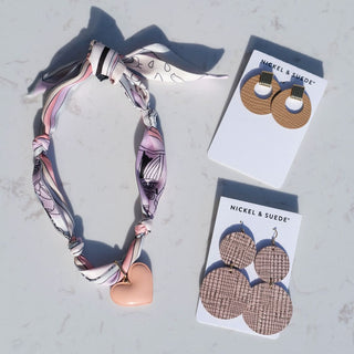 Secret Santa Bags - Nickel & Suede