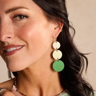 Shamrock Shimmer Dotties - Nickel & Suede