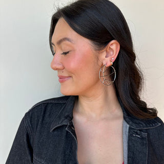 Silver Basketball Hoops - Nickel & Suede