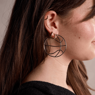 Silver Basketball Hoops - Nickel & Suede