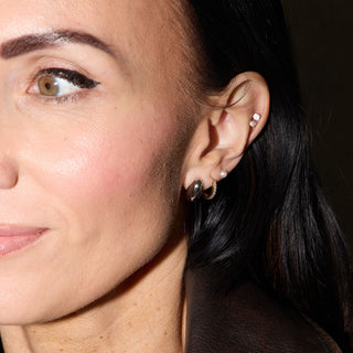 Silver Dome Studs - Nickel & Suede