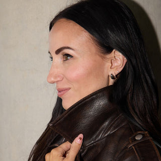 Silver Dome Studs - Nickel & Suede