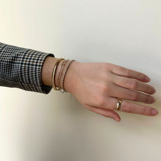 Silver Rope Chain Bracelet - Nickel & Suede