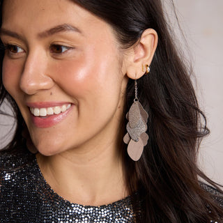 Silver Sparkle Florence - Nickel & Suede