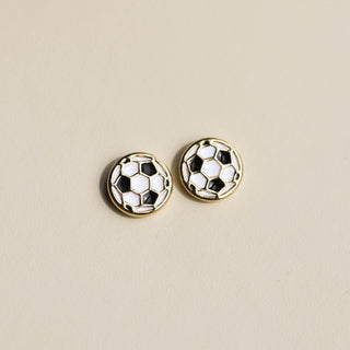 Soccer Ball Studs - Nickel & Suede