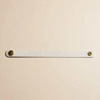 Soft Pearl Thin Leather Cuff Bracelet - Nickel & Suede