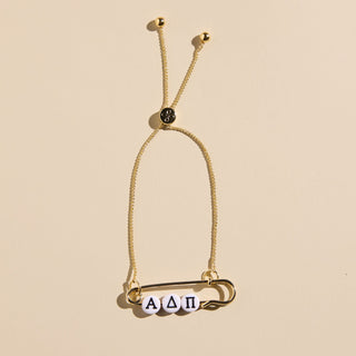 Sorority Safety Pin Bracelets - Nickel & Suede