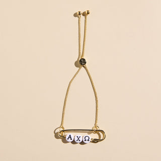 Sorority Safety Pin Bracelets - Nickel & Suede