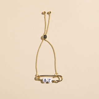 Sorority Safety Pin Bracelets - Nickel & Suede