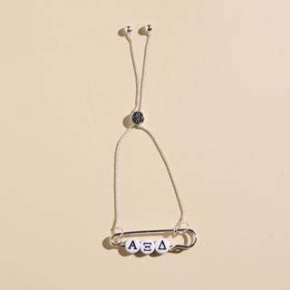 Sorority Safety Pin Bracelets - Nickel & Suede