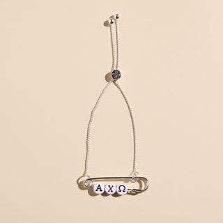 Sorority Safety Pin Bracelets - Nickel & Suede