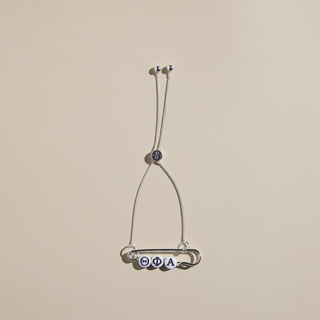 Sorority Safety Pin Bracelets - Officially Licensed - Nickel & Suede