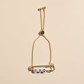 Sorority Safety Pin Bracelets - Officially Licensed - Nickel & Suede