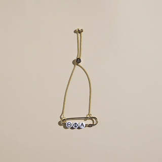 Sorority Safety Pin Bracelets - Officially Licensed - Nickel & Suede