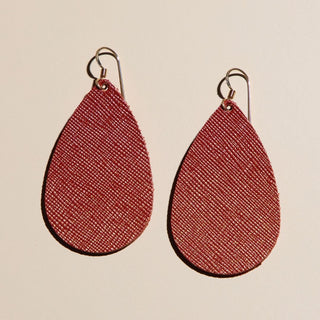 Spiced Cider Teardrops - Nickel & Suede