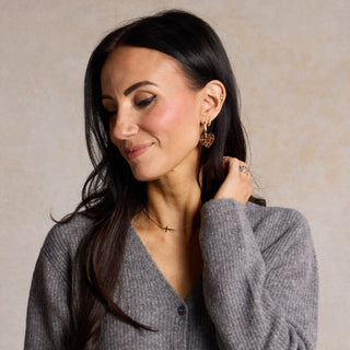 Spotted Leopard Quinn - Nickel & Suede