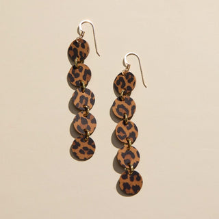 Spotted Leopard Sylvie - Nickel & Suede