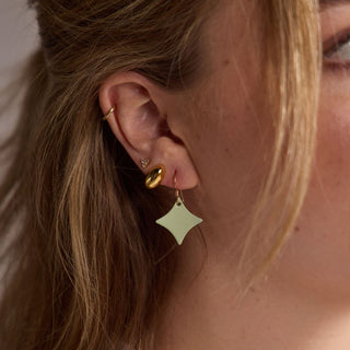 Spring Mini Sparkle - Nickel & Suede