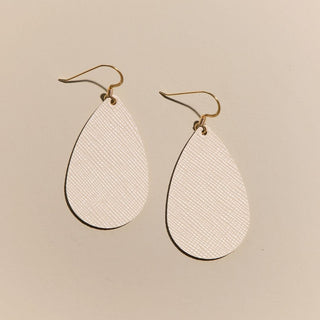 Spring Mini Teardrop - Nickel & Suede