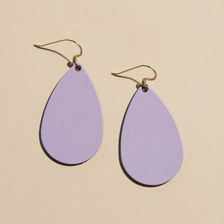 Spring Mini Teardrop - Nickel & Suede