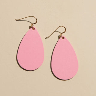 Spring Mini Teardrop - Nickel & Suede