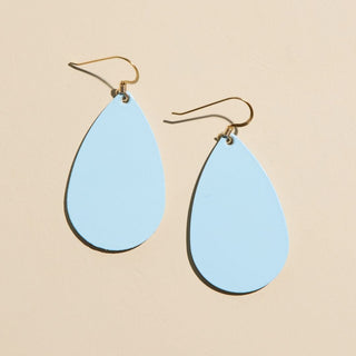 Spring Mini Teardrop - Nickel & Suede