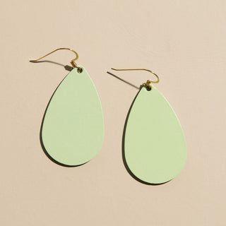 Spring Mini Teardrop - Nickel & Suede