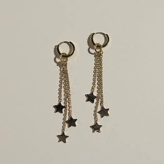 Star Chain Charms - Nickel & Suede