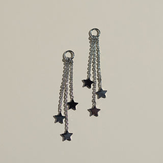 Star Chain Charms - Nickel & Suede