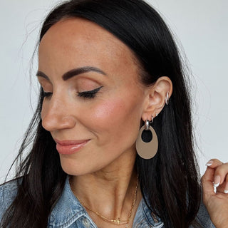 Stone Olivia - Nickel & Suede