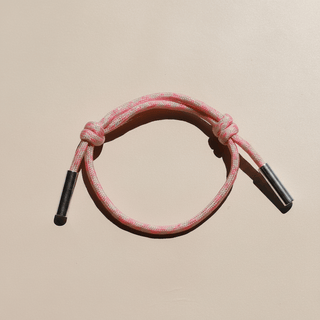 Strawberry Milkshake Paracord Bracelet - Nickel & Suede
