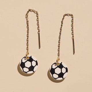 Striker Threader Earrings - Nickel & Suede