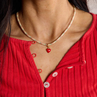 Sugar Cookie Minimalist Waterproof Cord Necklace - Nickel & Suede