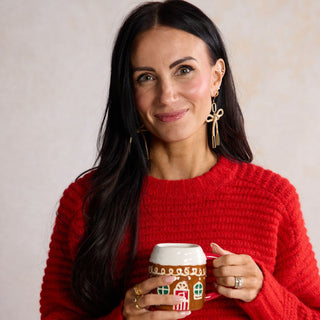 Sugar Cookie Simone Cord Earrings - Nickel & Suede