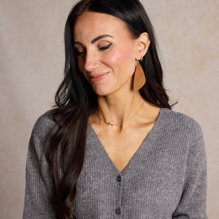 Tawny Suede Evie - Nickel & Suede