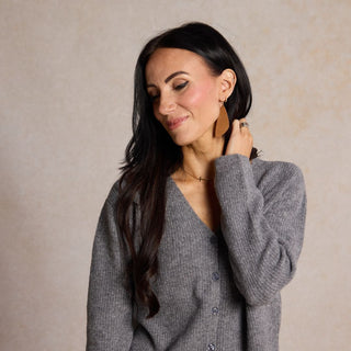 Tawny Suede Evie - Nickel & Suede