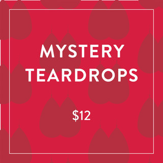 Teardrop Mystery Earrings - Nickel & Suede