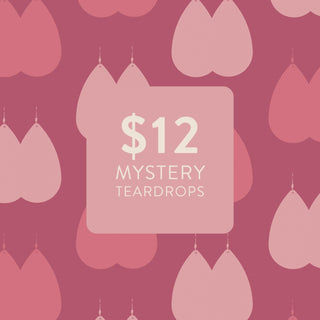 Teardrop Mystery Earrings - Nickel & Suede