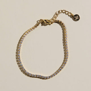 Tennis Bracelet - Nickel & Suede