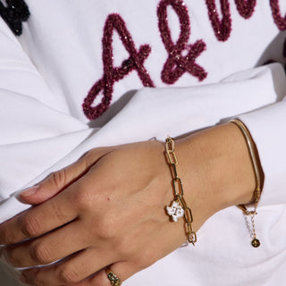 Texas A&M University Charm Bracelet - Nickel & Suede