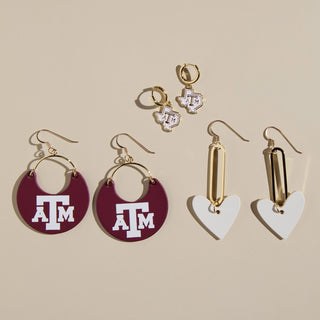 Texas A&M University Gift Set - Nickel & Suede