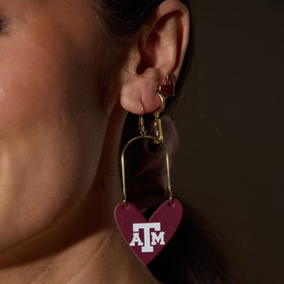 Texas A&M University Maroon Sweethearts - Nickel & Suede