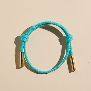 Turquoise Cord Bracelet - Nickel & Suede