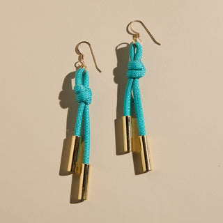 Turquoise Denver Cord Earring - Nickel & Suede