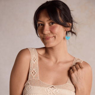 Turquoise Josie - Nickel & Suede