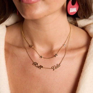 University of Alabama BAMA Initial Necklace - Nickel & Suede