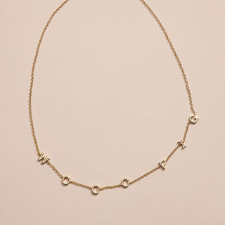 University of Arkansas "WOOO PIG" Initial Necklace - Nickel & Suede