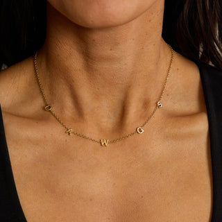 University of Georgia DAWGS Initial Necklace - Nickel & Suede